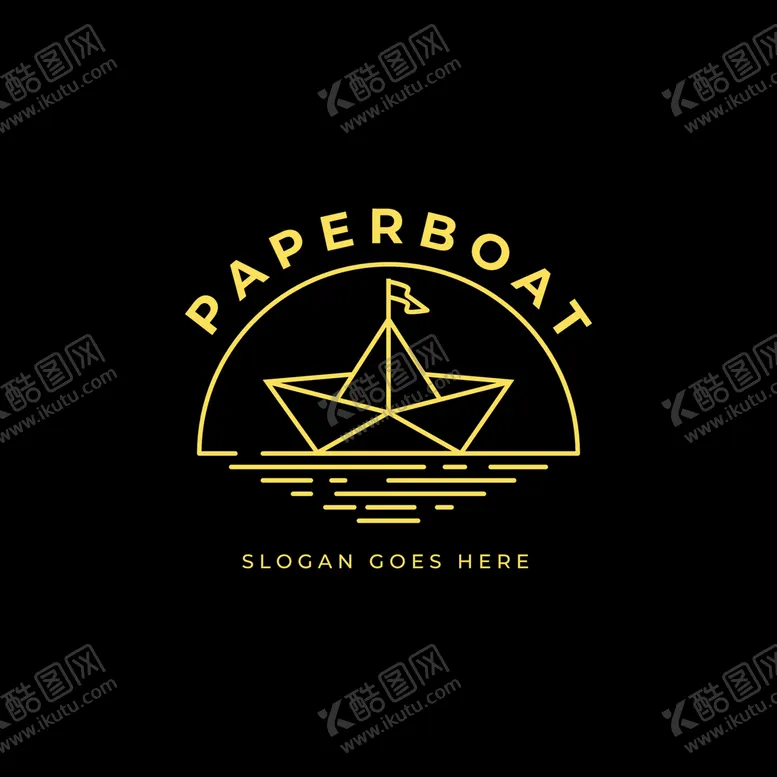 编号：23687509150057259561【酷图网】源文件下载-纸船logo折纸标志插画