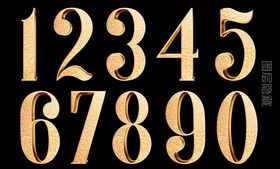 2022立体金色数字