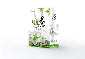 绿茶手提袋平面图外卖袋茶叶