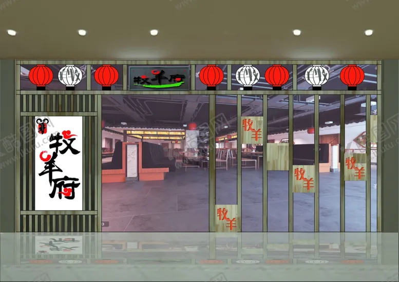 编号：17702604181900309620【酷图网】源文件下载-门头效果图