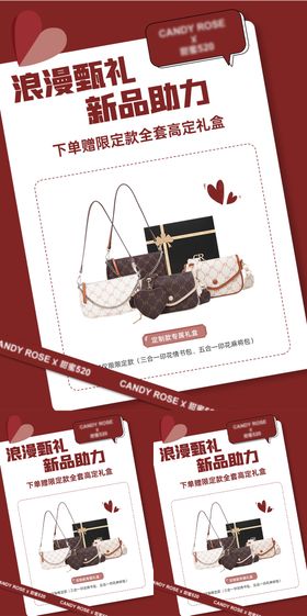 小红书女装包包类海报