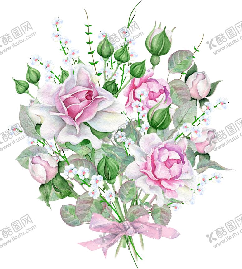 编号：99757610190302412492【酷图网】源文件下载-手绘花草牡丹花园元素素材