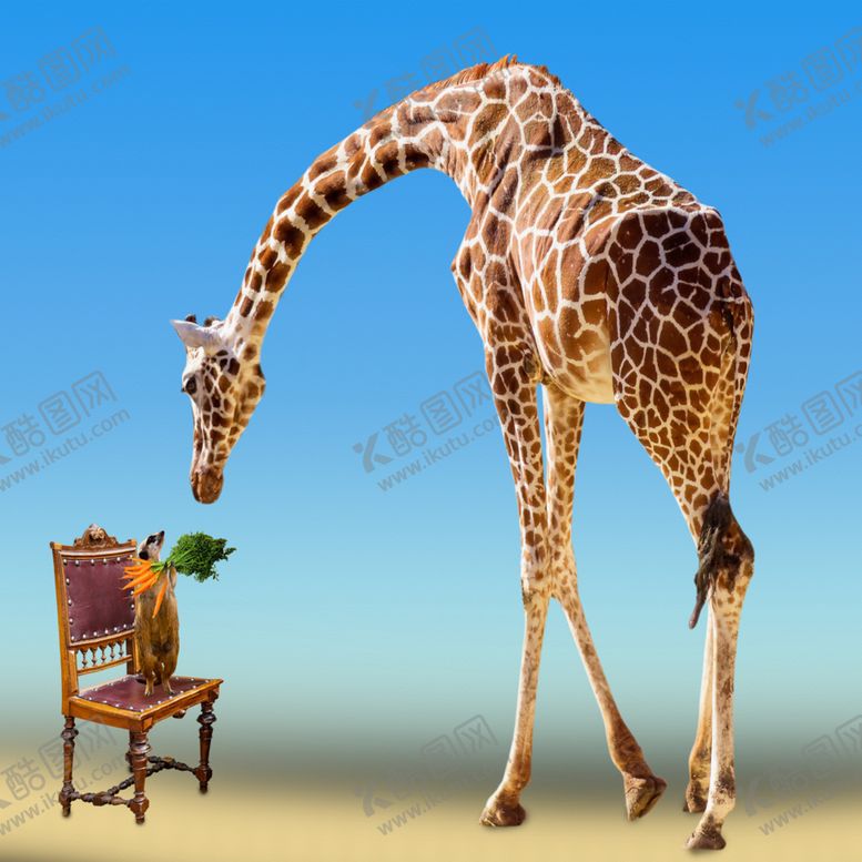编号：60006809230819272784【酷图网】源文件下载-后现代创意长颈鹿轻奢艺术装饰画