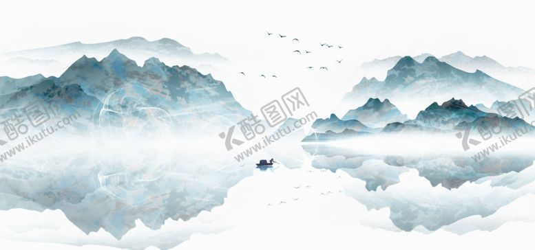 编号：93983610081505025837【酷图网】源文件下载-水墨山水