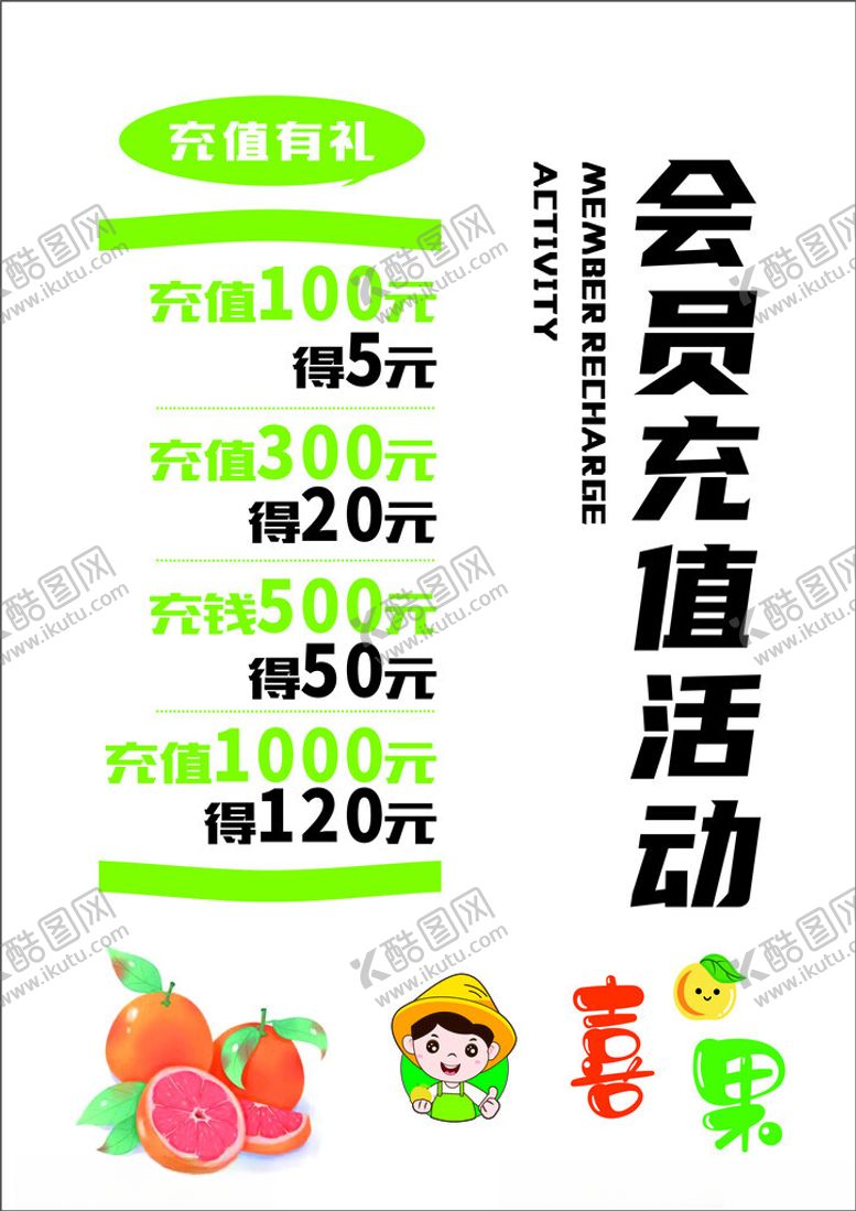 编号：33736002260406478355【酷图网】源文件下载-水果店会员充值