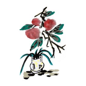 水墨插画素材