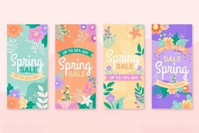 春季花卉主题卡片设计