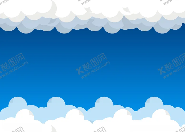 编号：83408203132217302869【酷图网】源文件下载-卡通白云蓝底