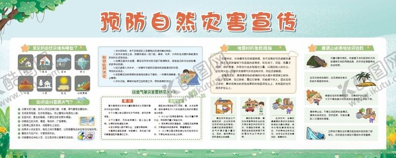 编号：69138811270620043777【酷图网】源文件下载-预防自然灾害宣传栏