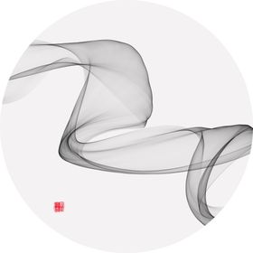 水墨画粉色图片