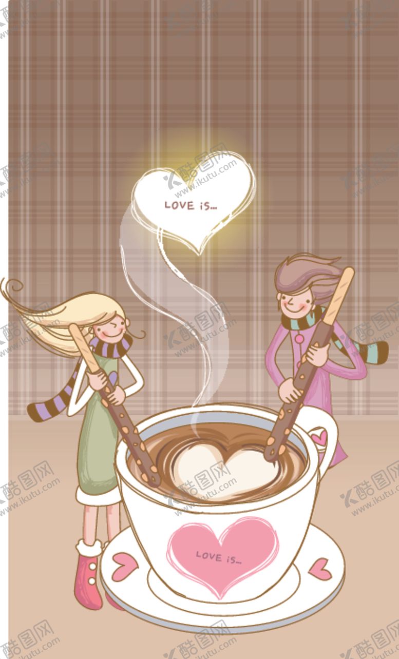 编号：99521209132253189856【酷图网】源文件下载-手绘情侣