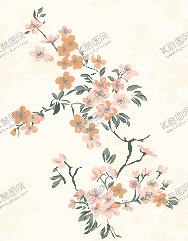 编号：61645402142106451642【酷图网】源文件下载-梅花印花提花