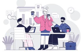 团队协作开展创意工作