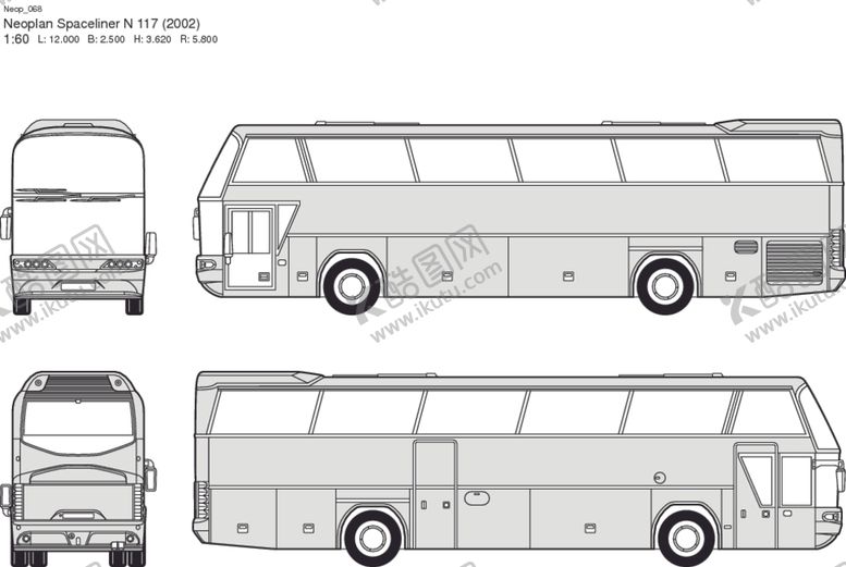 编号：57263309132301375567【酷图网】源文件下载-手绘客运汽车