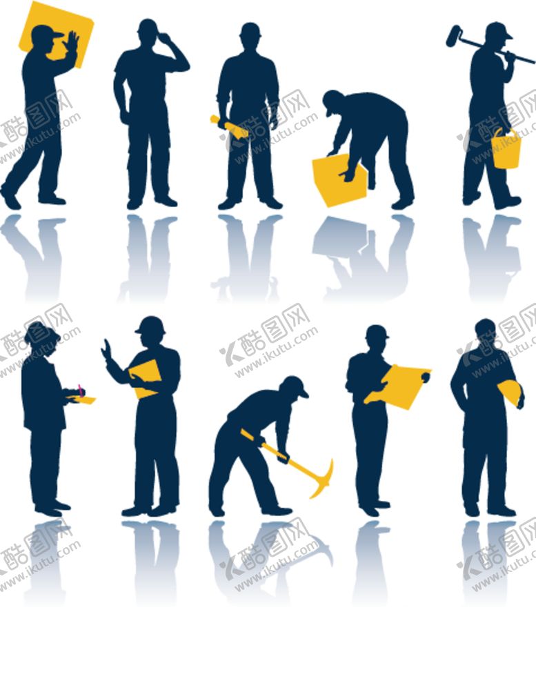 编号：90372706301923168026【酷图网】源文件下载-建筑工人剪影