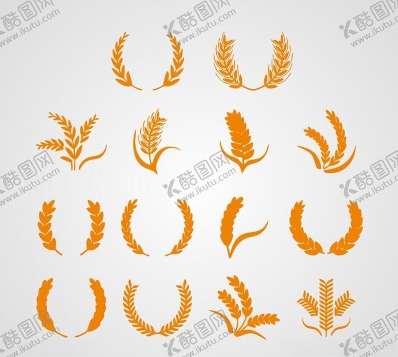 编号：72306609241143418032【酷图网】源文件下载-麦穗矢量