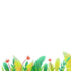 卡通花草背景