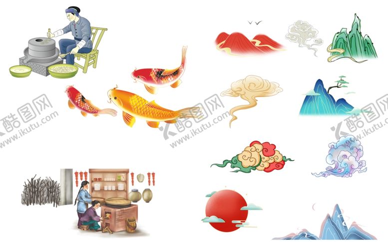 编号：30524301310453301412【酷图网】源文件下载-中式装饰元素素材图片