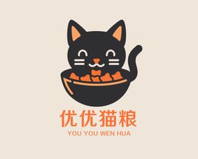 猫粮卡通logo图片