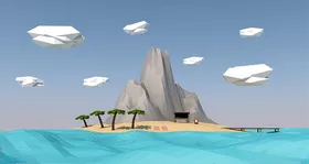 C4D模型山