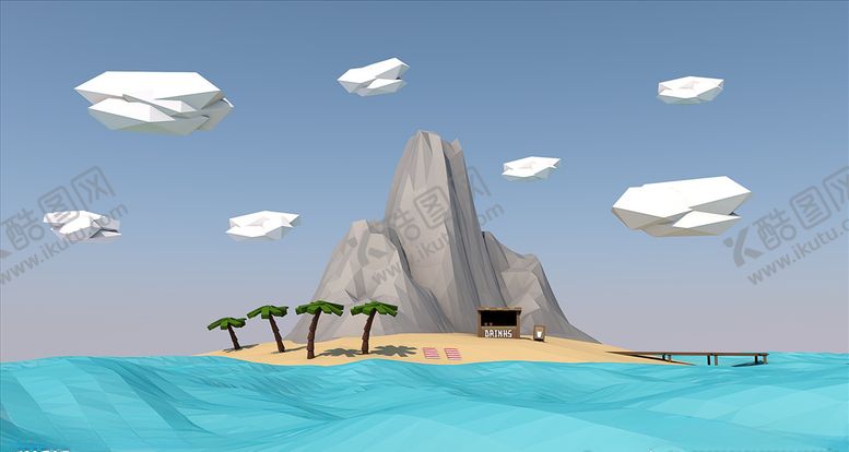 编号：70631910231714197569【酷图网】源文件下载-C4D模型山