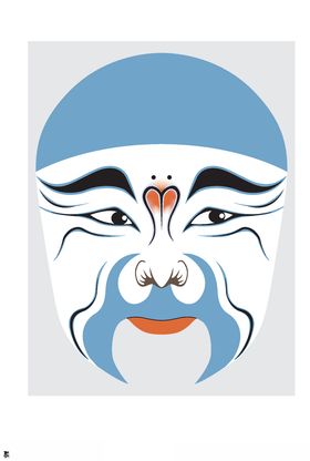 中国风传统京剧脸谱