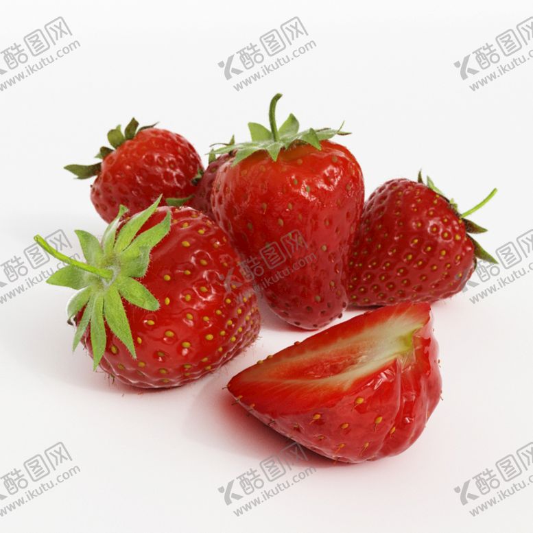 编号：41636312150658285837【酷图网】源文件下载-C4D模型水果