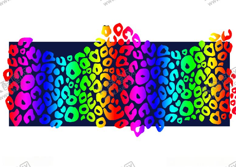 编号：77192809170310466016【酷图网】源文件下载-彩虹色豹纹