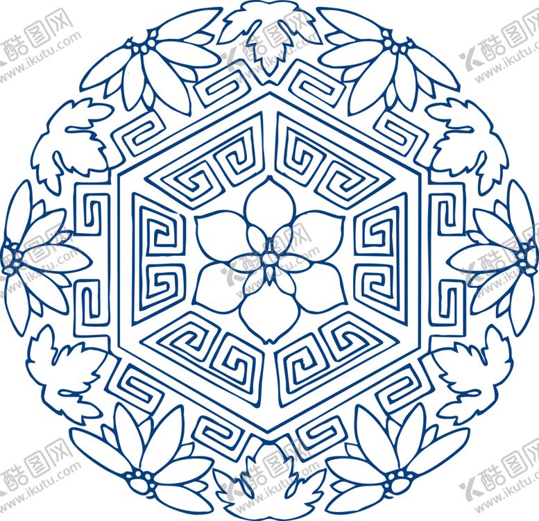 编号：27780401131436205890【酷图网】源文件下载-中国风古典青花瓷图案