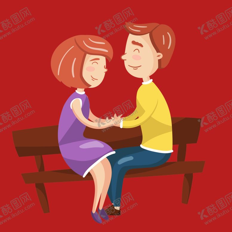 编号：46227302050345582443【酷图网】源文件下载-手绘情侣恋人