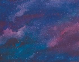 深海海蓝乌云密布星空