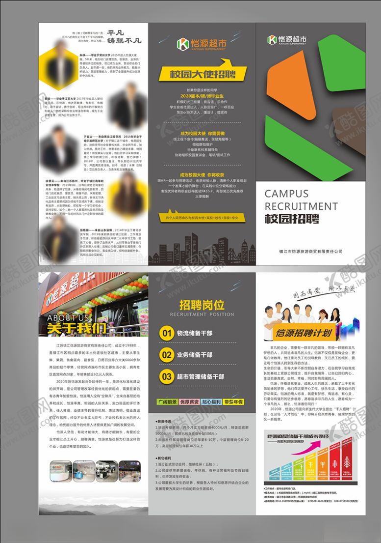 编号：36169206290400306917【酷图网】源文件下载-招聘三折页