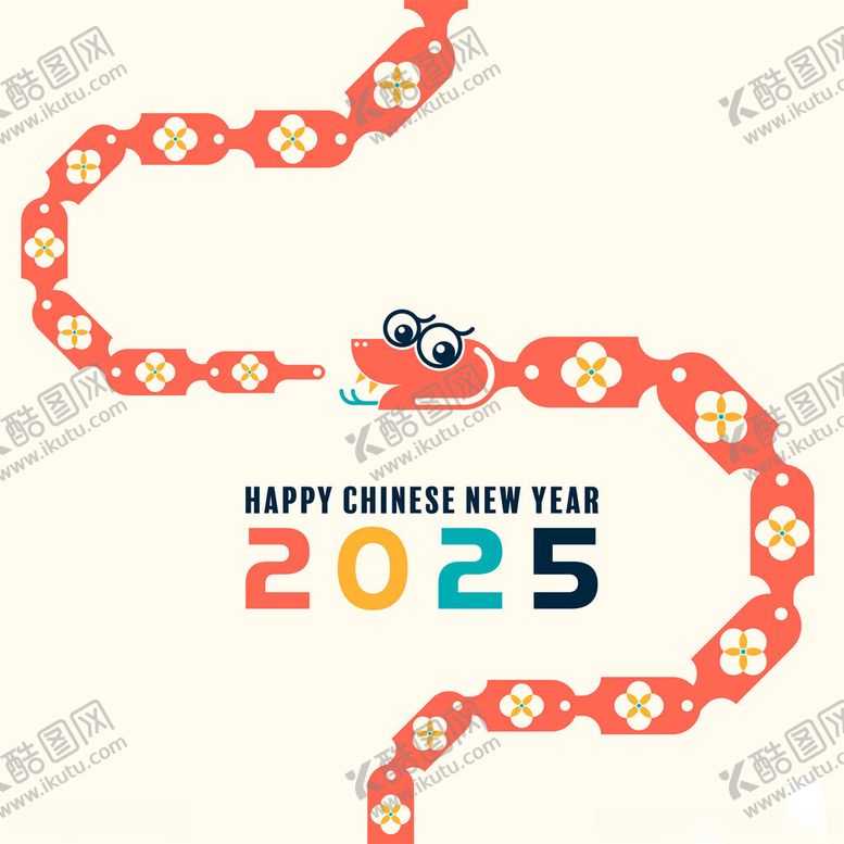 编号：78018503082328079224【酷图网】源文件下载-蛇年新春插画