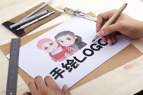 手绘白纸的样机场景贴图素材