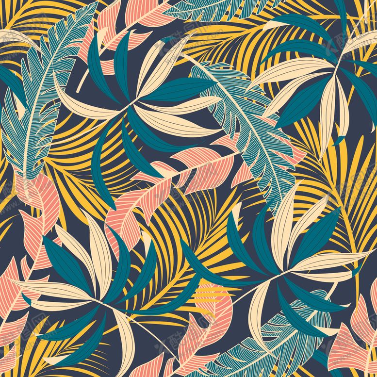 编号：96654009101423373773【酷图网】源文件下载-叶子花纹