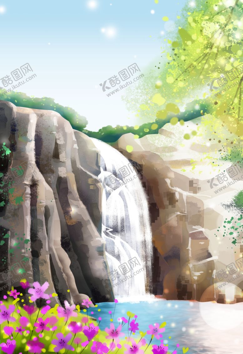 编号：98413807030304385620【酷图网】源文件下载-水彩风景