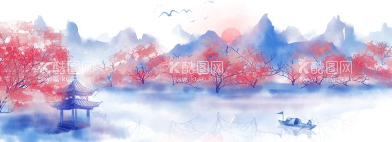 编号：23032711250149103709【酷图网】源文件下载-手绘古风插画背景图片