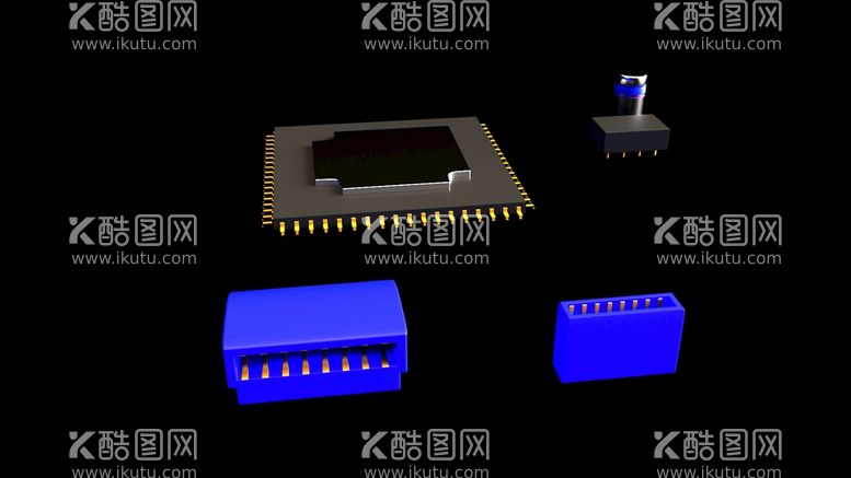 编号：99635911250036415646【酷图网】源文件下载-芯片元素 CPU 接口 电容