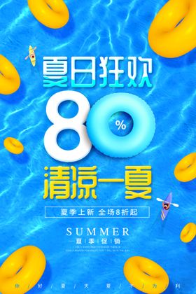 夏日狂欢促销海报