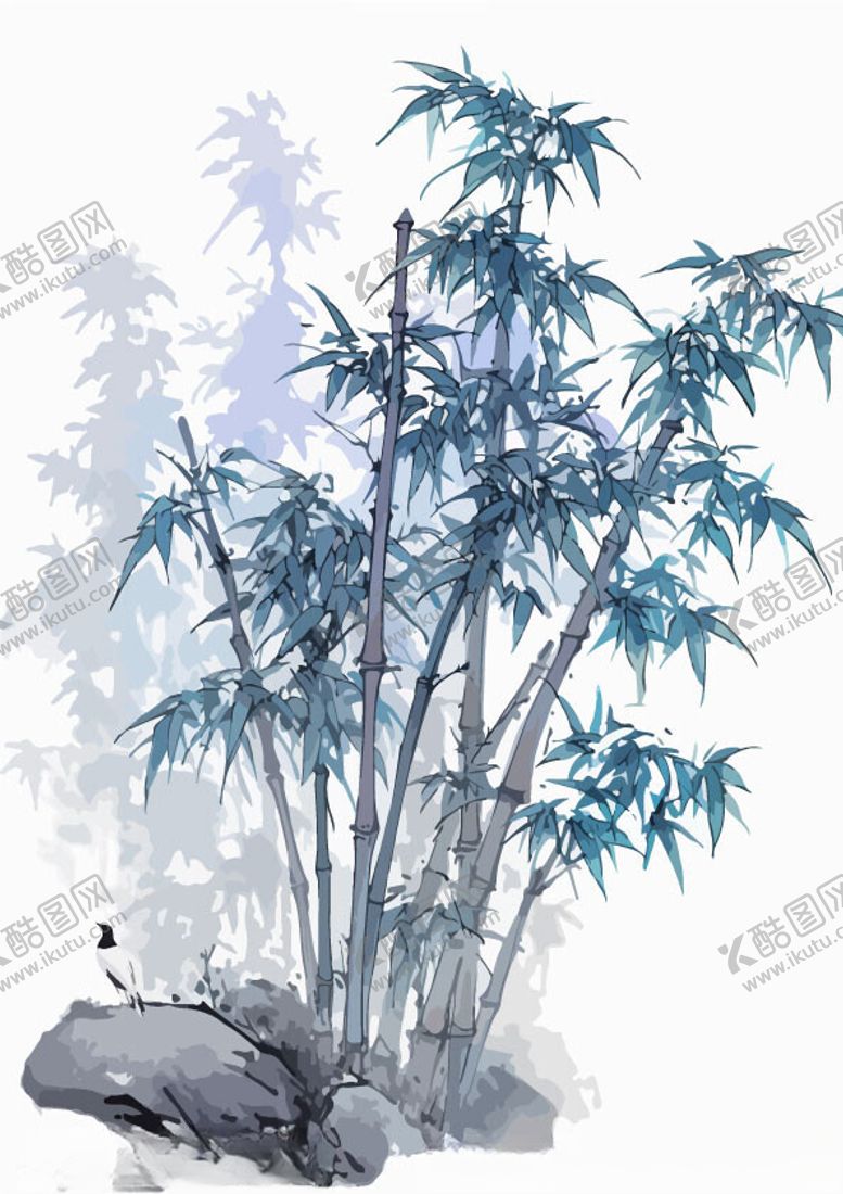 编号：18825302170501278609【酷图网】源文件下载-中式水墨画竹子