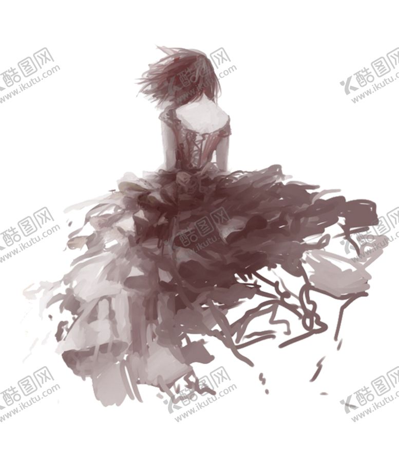 编号：11186305091713123247【酷图网】源文件下载-彩绘人物背影