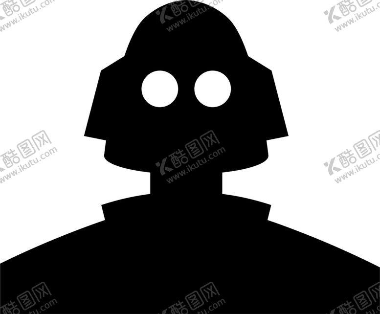 编号：21054007140639589416【酷图网】源文件下载-黑白单色卡通机器人PNG免扣高