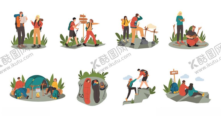 编号：37326809262047016981【酷图网】源文件下载-环保行动中的多彩人物形象