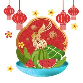兔年展板2023春节促销