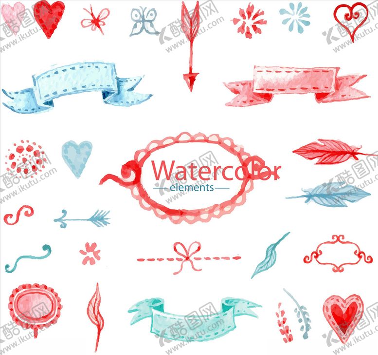 编号：76112109111342311120【酷图网】源文件下载-矢量手绘蛾子丝带装饰元素