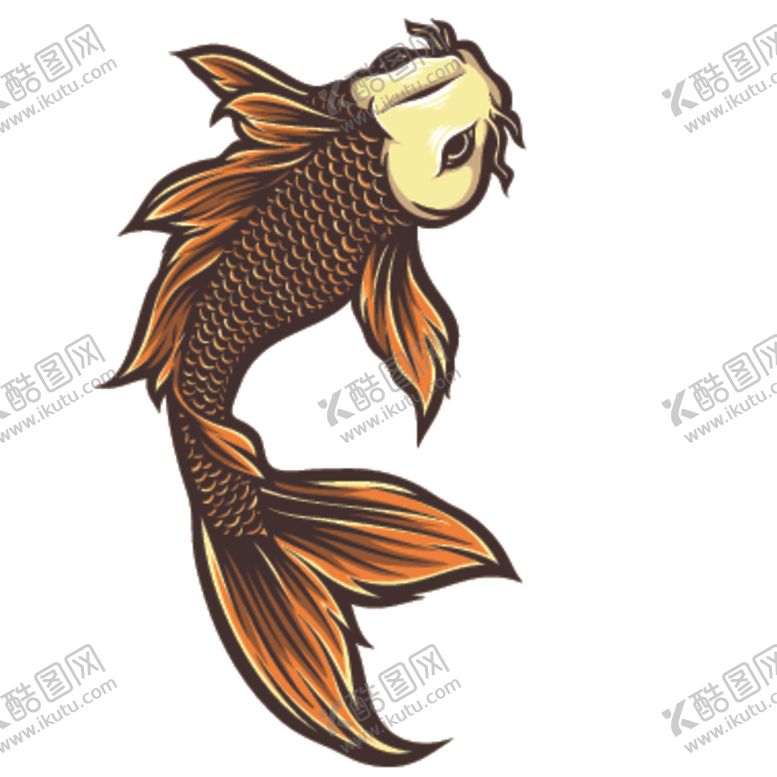编号：17753309201724136726【酷图网】源文件下载-鲤鱼插画图案