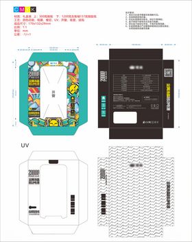 电源适配器包装展开图