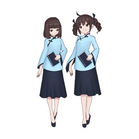 民国学生女性人物插画海报素材