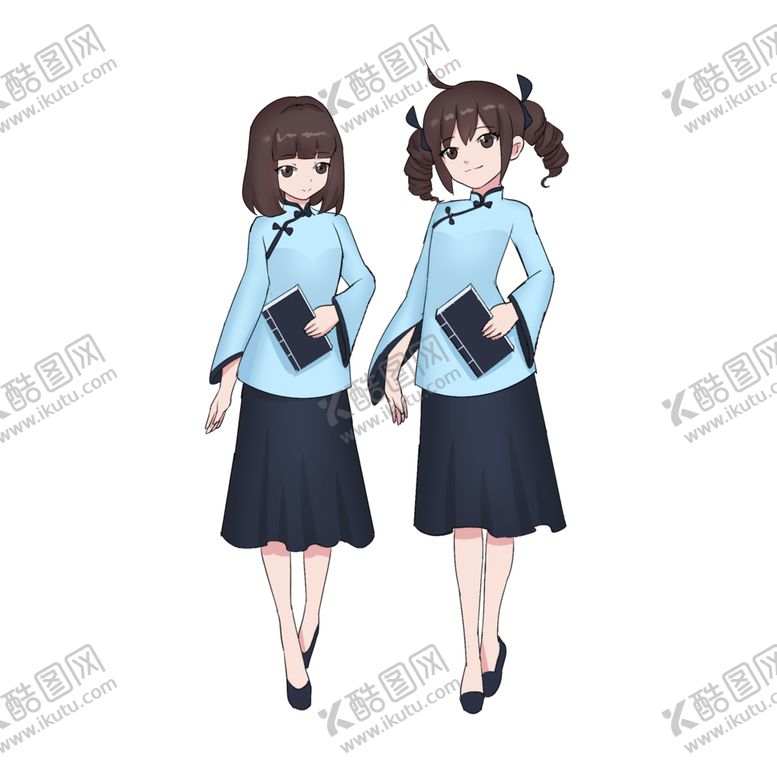 编号：48015905041044151375【酷图网】源文件下载-民国学生女性人物插画海报素材