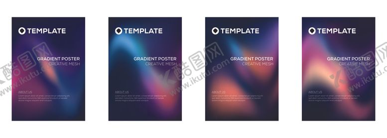 编号：32234004010110511593【酷图网】源文件下载-多彩渐变手机海报设计